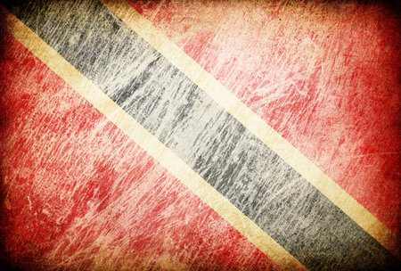 Grunge rubbed flag series of backgrounds. Trinidad and Tobago.の写真素材