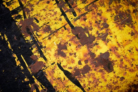 Yellow Grunge Rusty Iron Texture.の写真素材