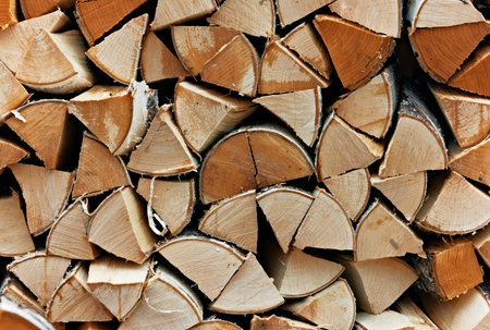 Stack of firewood.