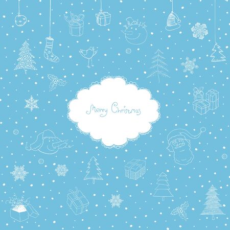 Merry Christmas Cute Background.のイラスト素材