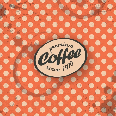 Coffee themed retro background, vector EPS10 Coffee themed retro background, vector EPS10