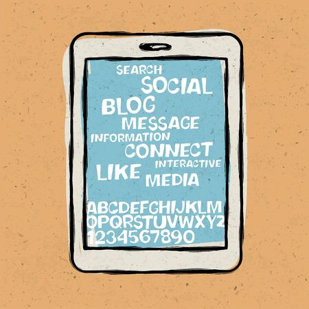 Tablet device conceptのイラスト素材