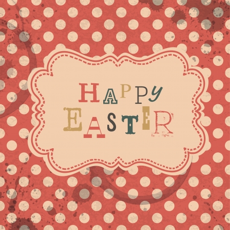 Happy easter retro greeting card  Vector, EPS10のイラスト素材