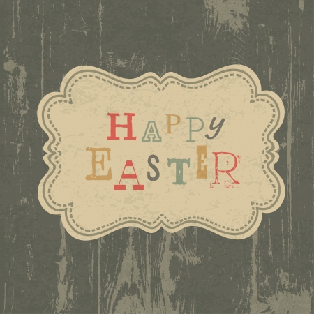 Happy easter vintage greeting card  Vector, EPS10のイラスト素材