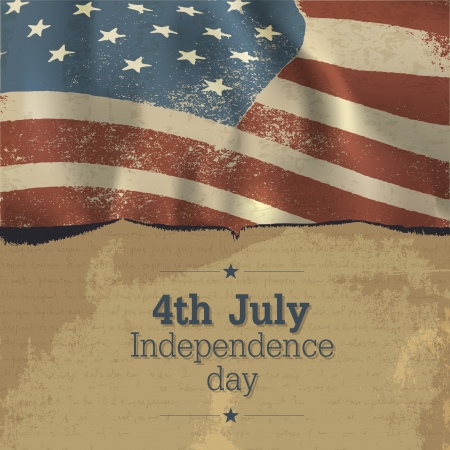 Independence day vintage poster design.  のイラスト素材