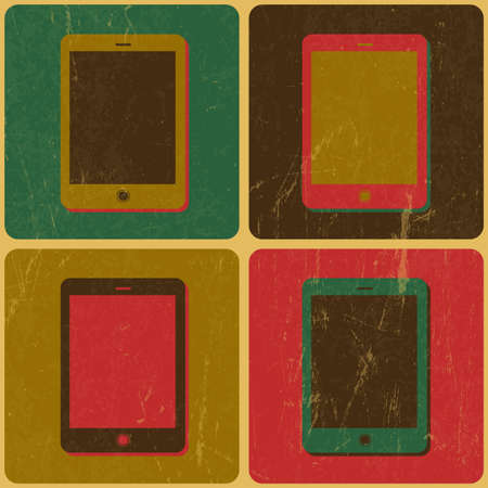 Smart Phone Poster, Pop-Art Styled, Vectorのイラスト素材