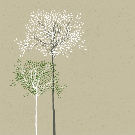 Trees background  The trunk and leaves in separate layers  のイラスト素材