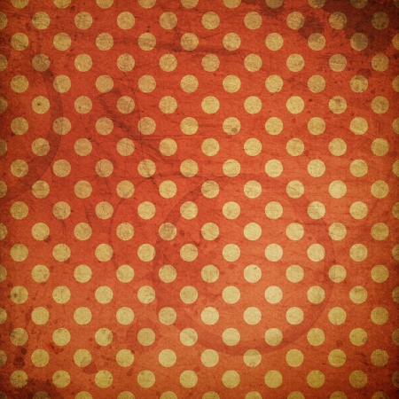 Grunge red polka dot backgroundの写真素材