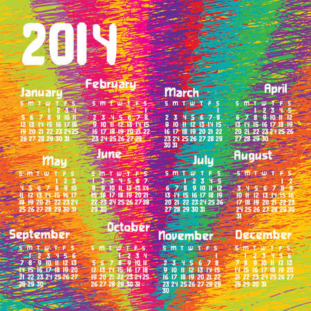 Calendar 2014のイラスト素材