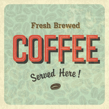 Coffee vintage poster. Vectorのイラスト素材