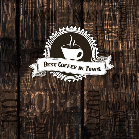 Best Coffee In Town Poster. Vectorのイラスト素材