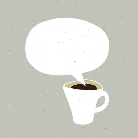 Coffee Cup Bubble Concept Illustration. Vectorのイラスト素材