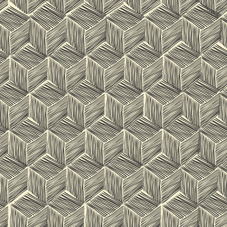 Seamless hand-drawn pattern rhombus. Vectorのイラスト素材