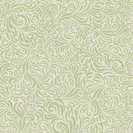 Seamless floral pattern on recycled paper texture. Vectorのイラスト素材
