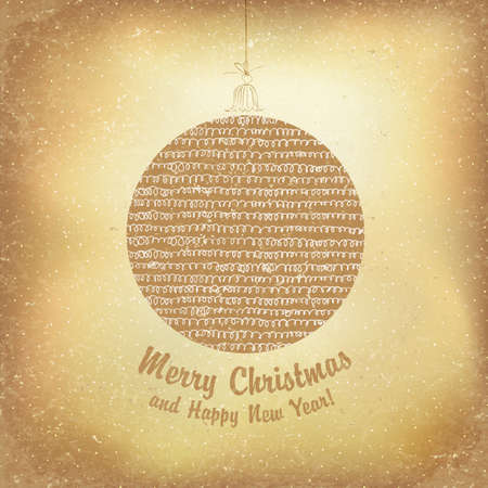 Vintage Christmas Ball. Vectorのイラスト素材