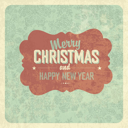 Christmas Greeting Vintage Poster. Vectorのイラスト素材