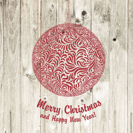 Christmas Red Ball. Vector.のイラスト素材