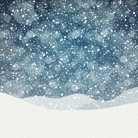 Falling Snow. Merry Christmas Background with Space for Textのイラスト素材