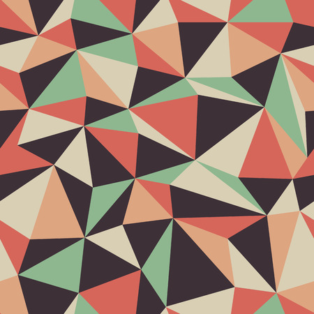 Abstract Triangle Seamless Pattern in Retro Colorsのイラスト素材