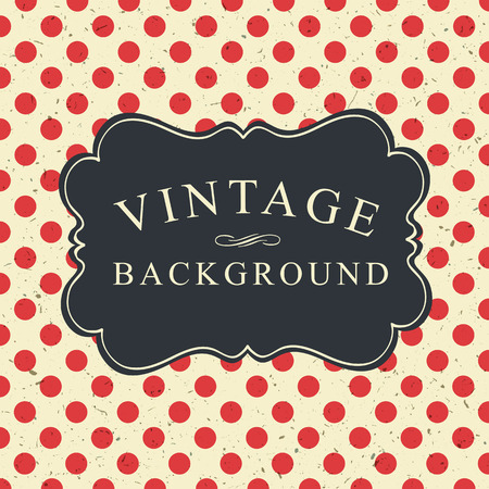 Polka Dot Vintage Card Templateのイラスト素材