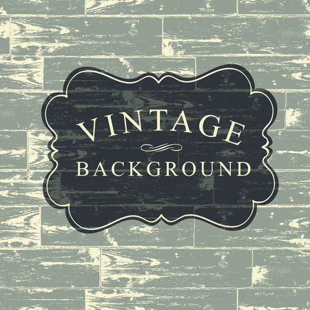 Vintage Lettering on Wooden Backgroundのイラスト素材