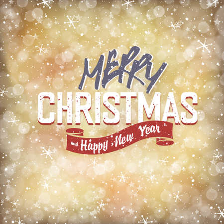 Xmas Lights Background with Merry Christmas Letteringのイラスト素材
