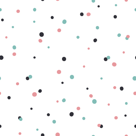 Abstract Seamless Pattern on White Background with Black and Golden and Green Chaotic Dots.Vector Template for Packaging Designs and Invitation Cards Decoration etcのイラスト素材
