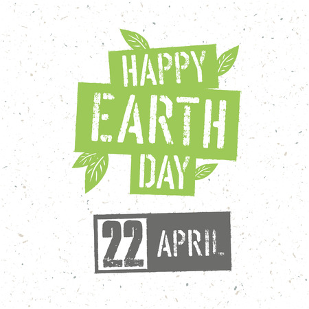 Typographic design for Earth Day.のイラスト素材