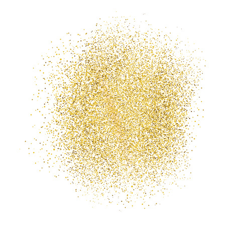 Gold sparkles on white background.のイラスト素材