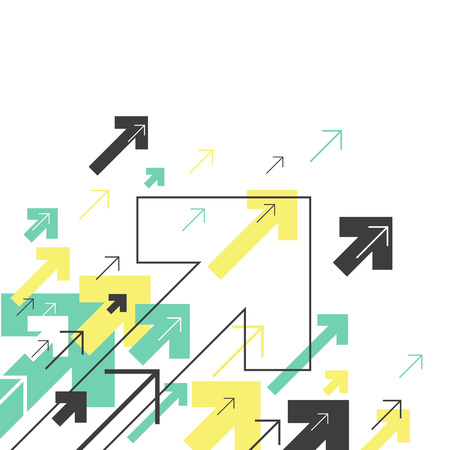 Abstract Success Concept. Growing arrows Illustration. Motion Up. Corner element. Successful Background Cover Design for annuals reports, brochures, etcのイラスト素材