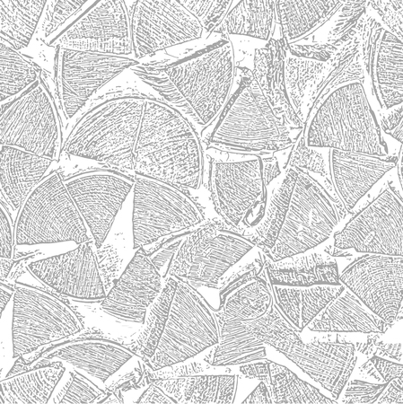 Seamless from stack of wood. Firewood texture. Vector illustrationのイラスト素材