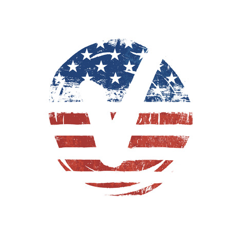 Voting mark. American lag background.のイラスト素材