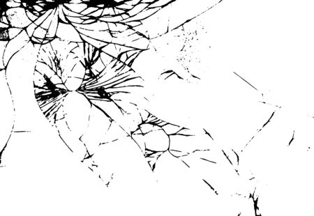 Glass crack on white background. Isolated vector illustrationのイラスト素材