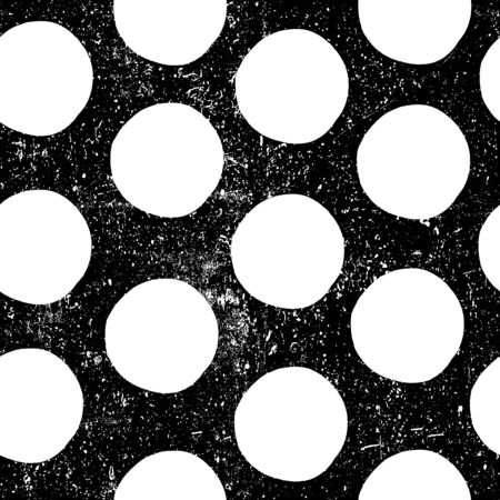 Grunge textured seamless grunge polka dot pattern.のイラスト素材