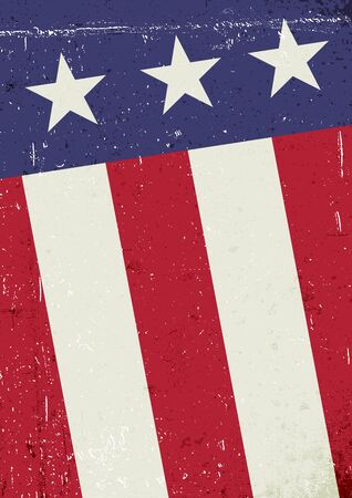Grunge United States of America flag. Abstract American patriotic background. Vector grunge illustration, A4 formatのイラスト素材