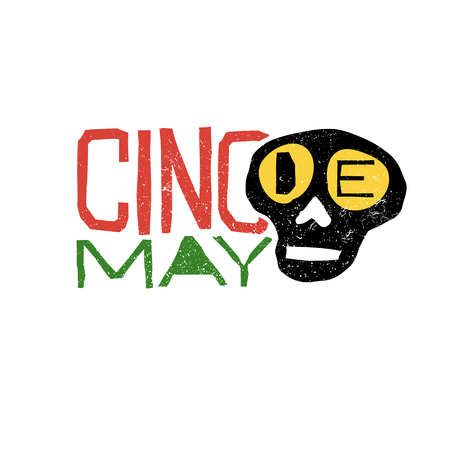 Cinco de Mayo typography. Cinco de Mayo holiday logo.のイラスト素材