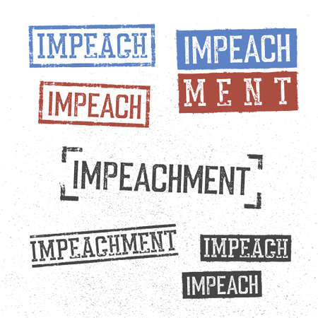Impeach and Impeachment word Grunge Typography. Vector illustration.のイラスト素材
