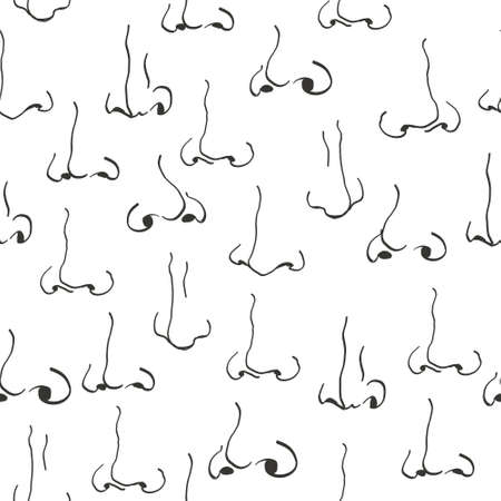 Different noses. Seamless pattern, vectorのイラスト素材