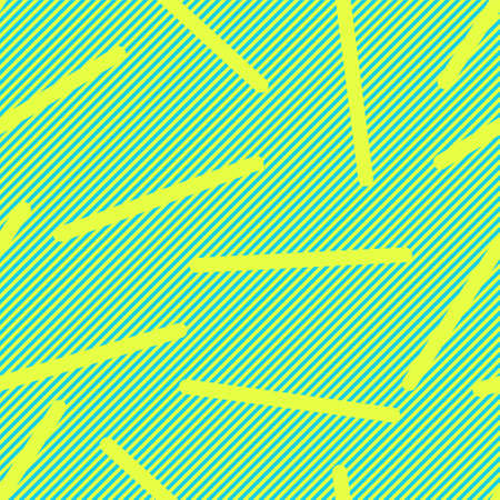 Gray blue diagonal lines seamless pattern with yellow strokes. Geometic vector texture background.のイラスト素材
