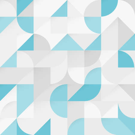 Blue abstract Geometric Shapes Background. Seamless Vectorのイラスト素材