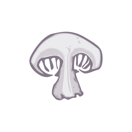 Cutted champignon icon. Cartoon of cutted champignon vector icon for web design isolated on white backgroundのイラスト素材