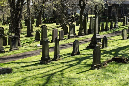 Old cemetery in Edinburgh, Scotland, UKの写真素材
