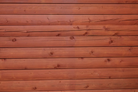 Wall of the rural house from wooden logsの写真素材