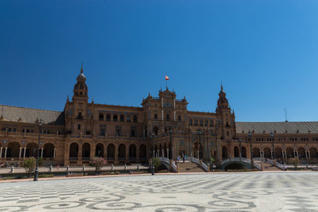 Spanish Square in Sevilla, Spainの写真素材