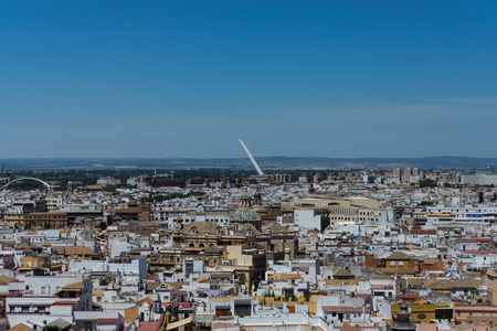 Aerial view of Sevilla, Andalusia, Spainの写真素材
