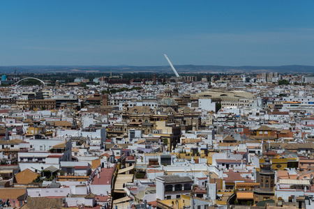 Aerial view of Sevilla, Andalusia, Spainの写真素材