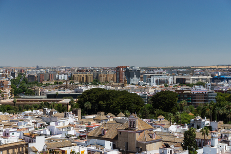 Aerial view of Sevilla, Andalusia, Spainの写真素材