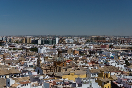 Aerial view of Sevilla, Andalusia, Spainの写真素材