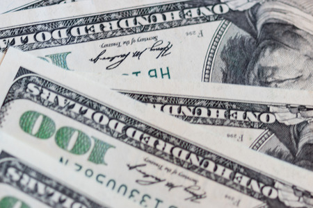 Background of 100 dollar billsの写真素材