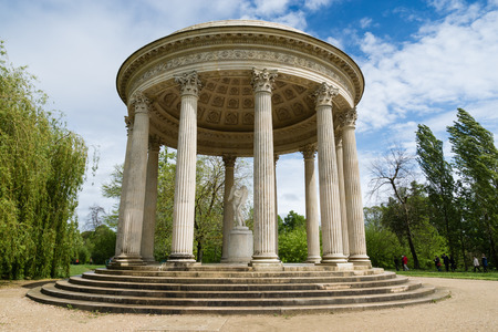 Temple of love in English Garden of queen Marie-Antoinette in Versailles, France.の写真素材